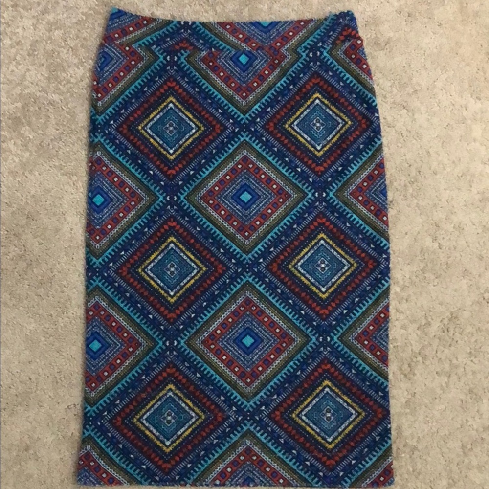 Multiple colored pencil skirt